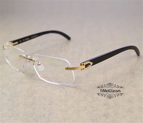 clear cartier buffs|cheap cartier buffalo horn glasses.